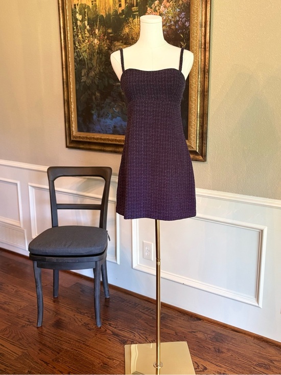 Abercrombie & Fitch Dresses & Skirts - Abercrombie & Fitch Navy Tweed Mini Dress with Adjustable Straps Sz XS NWOT